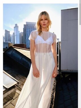 ALIGNE Carly Sheer Maxi Dress NWT